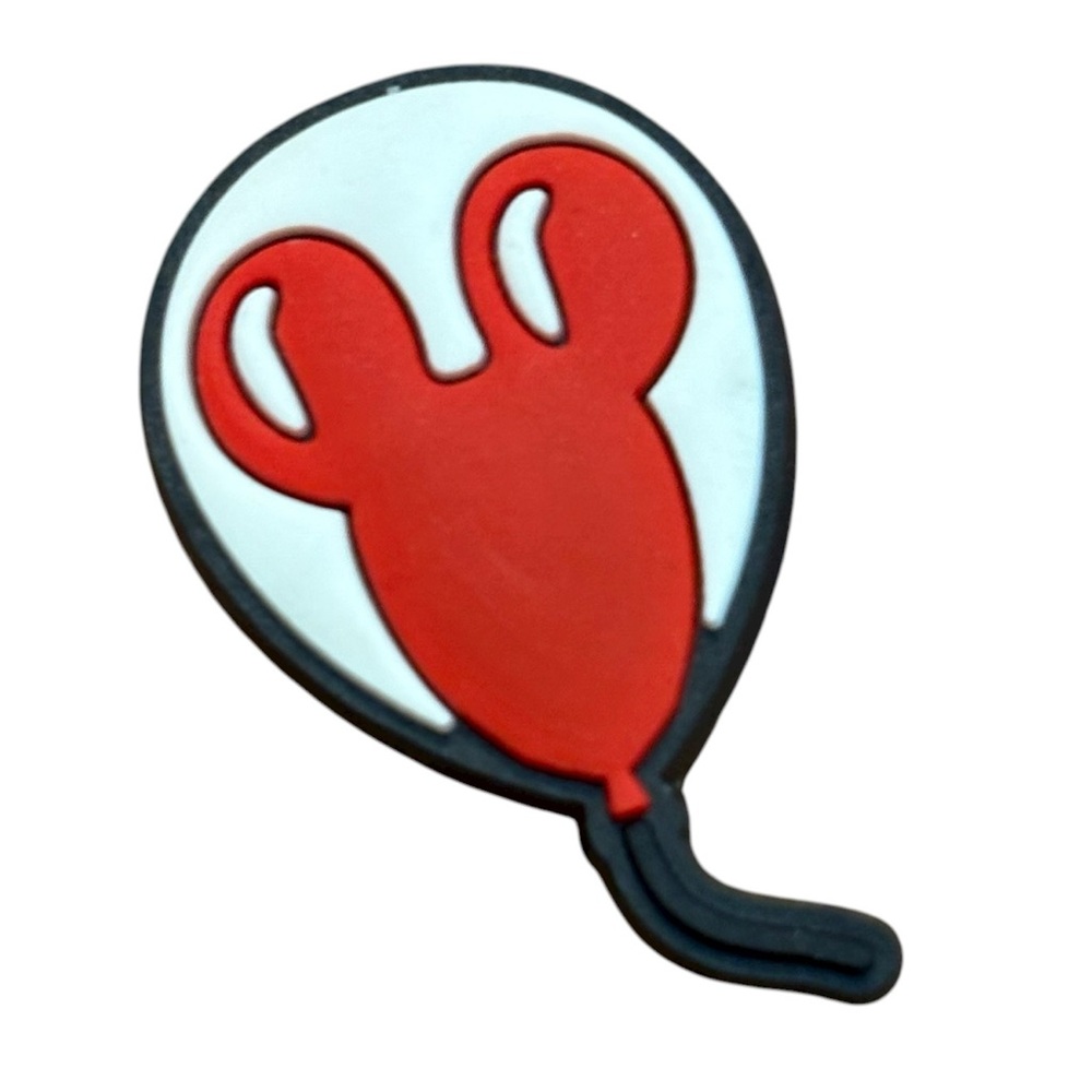 Red Disney Balloon Croc Charm